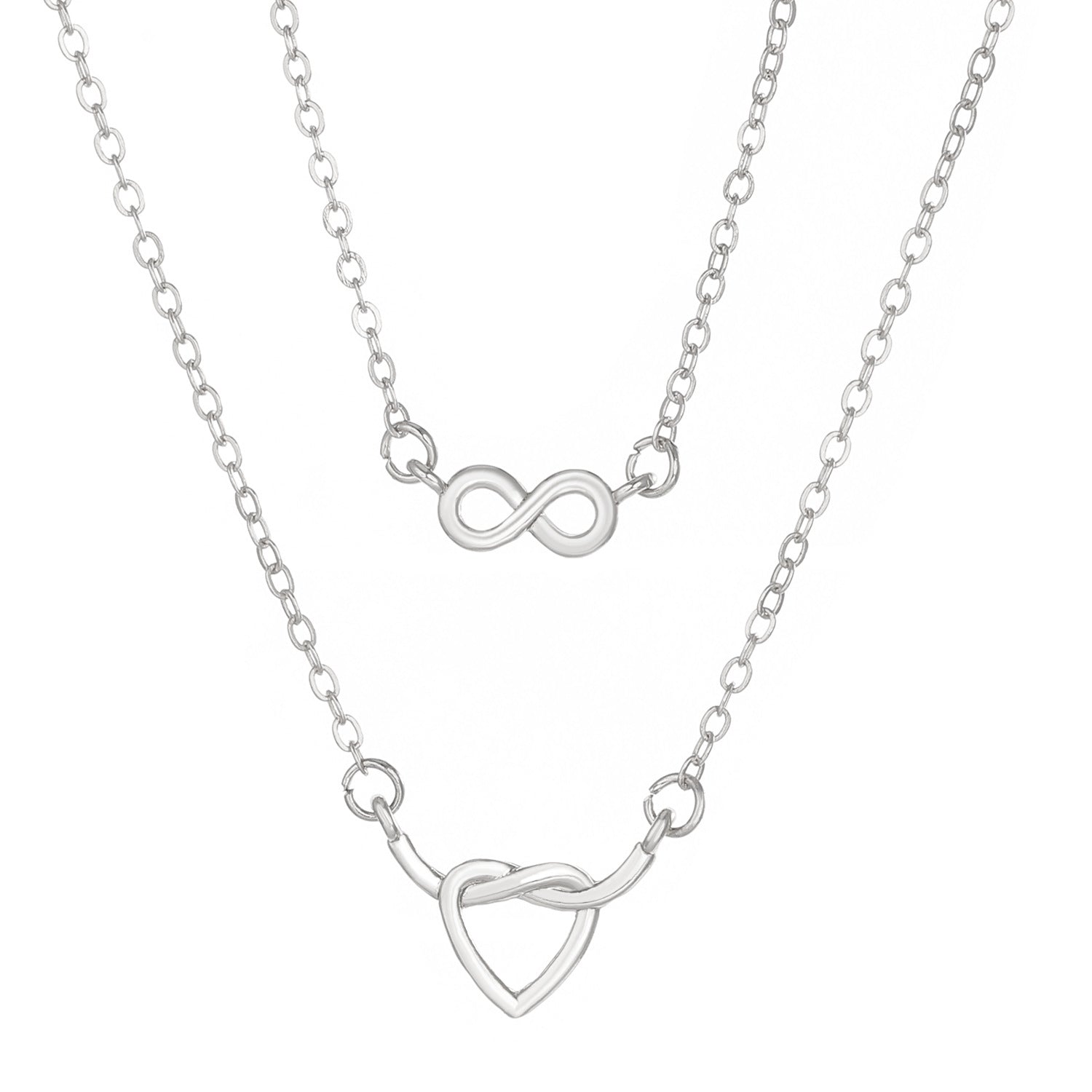 Wholesale Love Creative Intertwined Heart-shaped Stacked Clavicle Chain